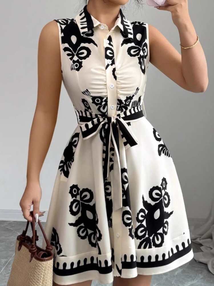 French Vintage Floral Midi Dress - Robe d'été décontractée pour femmes, nouvelle
