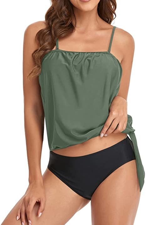 Tops - Tankini femme, haut court à bretelles