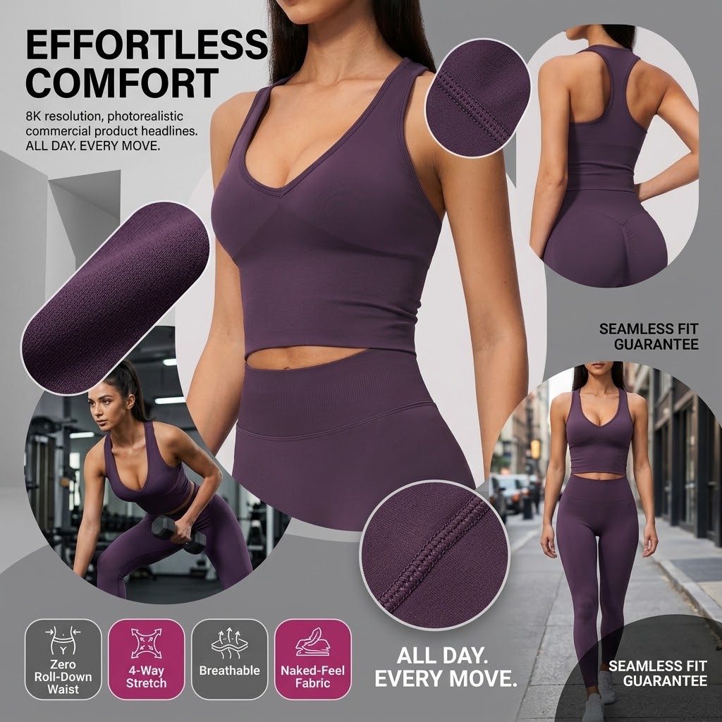 Seamless Ribbed Workout Tank Top - Haut de yoga sans coutures de