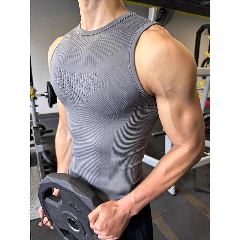 Seamless Ribbed Workout Tank Top - Débardeur de fitness côtelé sans coutures
