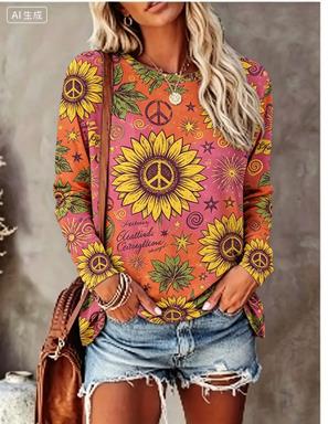 Blouses - T-shirt à manches longues pour femmes,