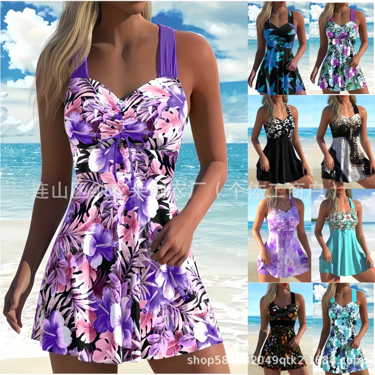 Tops - Tankini femme à imprimé floral, haut