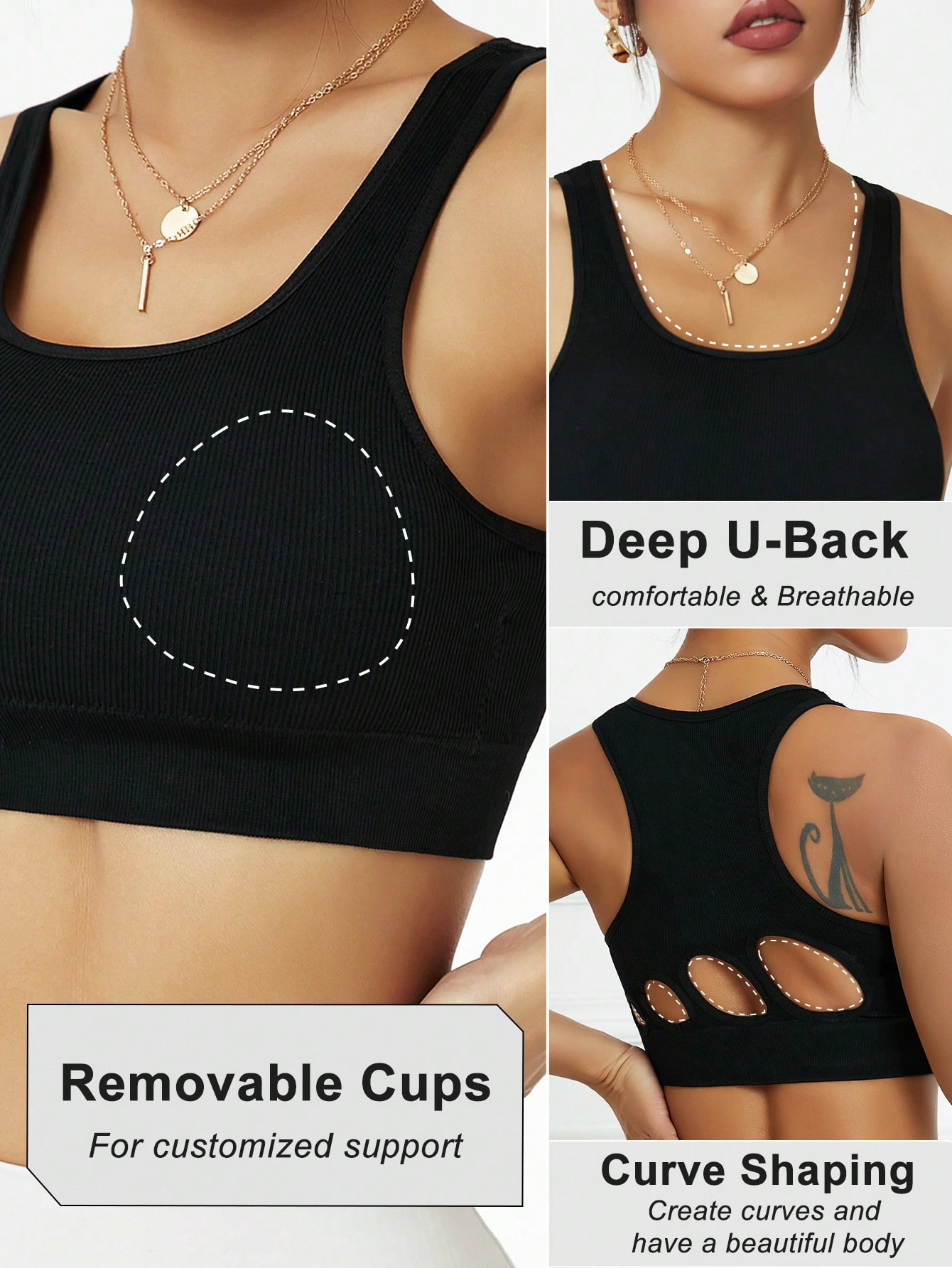 Soutien-gorge de sport côtelé  - Seamless Ribbed Workout Tank Top avis et prix