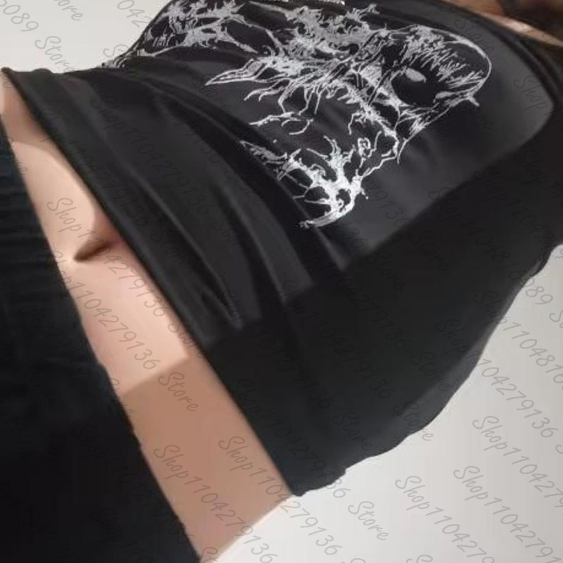 Débardeur Corset Gothique pour - Y2K Graphic Baby Tee Crop avis et prix