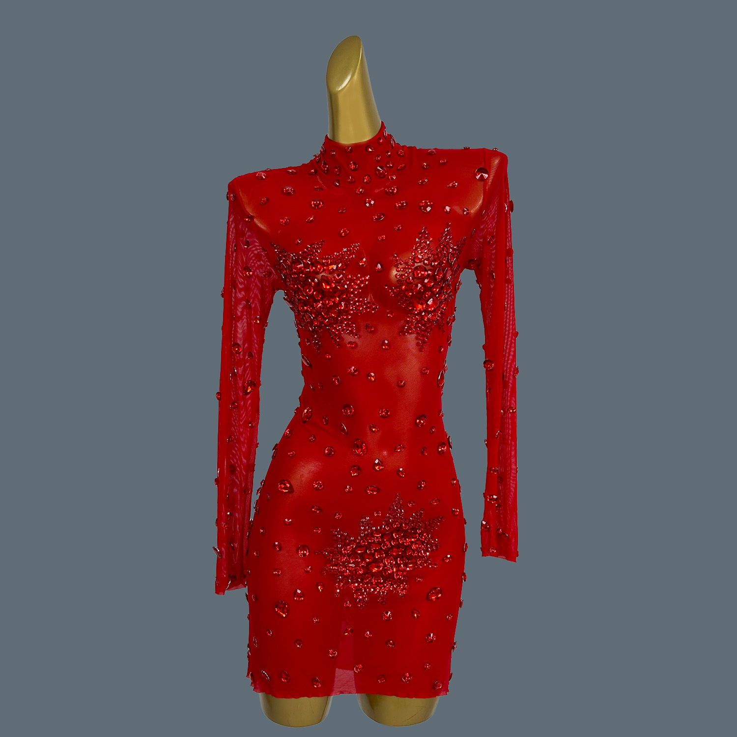 Mini Robe Transparente de Luxe - Sparkly Rhinestone Club Party Dress avis et prix