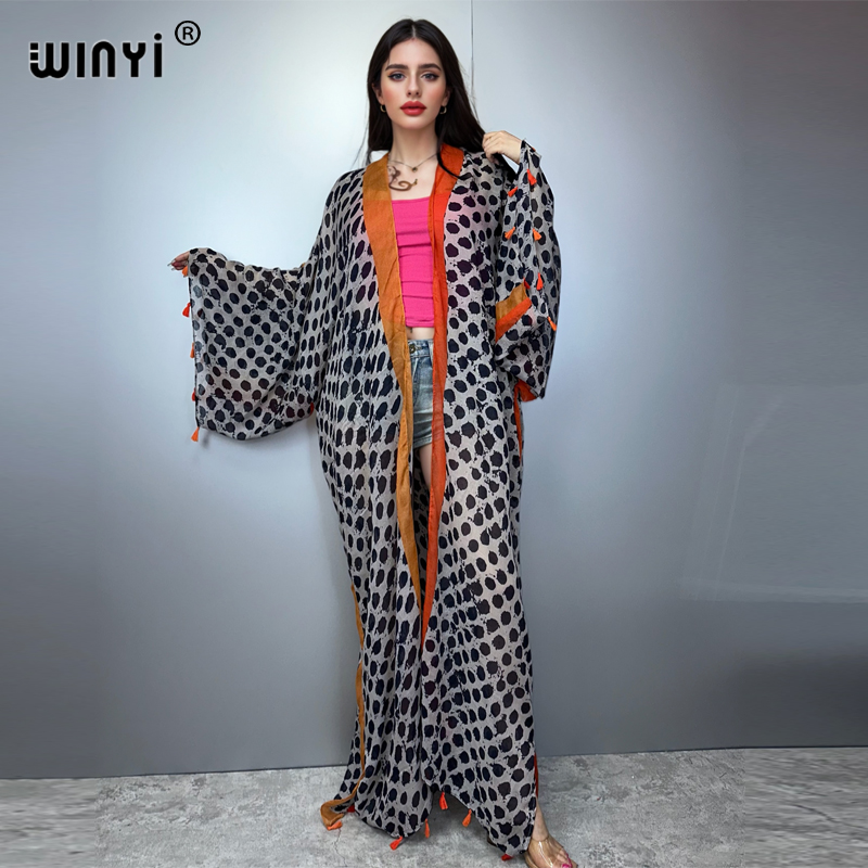 Tenue d'été WINYI, kimono, imp - Boho Summer Beach Maxi Dress avis et prix