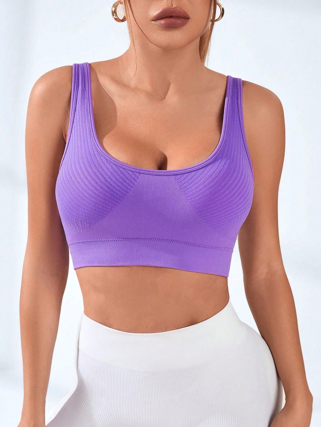 Soutien-gorge de sport côtelé  - Seamless Ribbed Workout Tank Top avis et prix