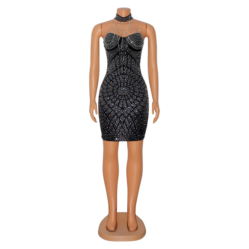 Doyerl brillant strass diamant - Sparkly Rhinestone Club Party Dress avis et prix