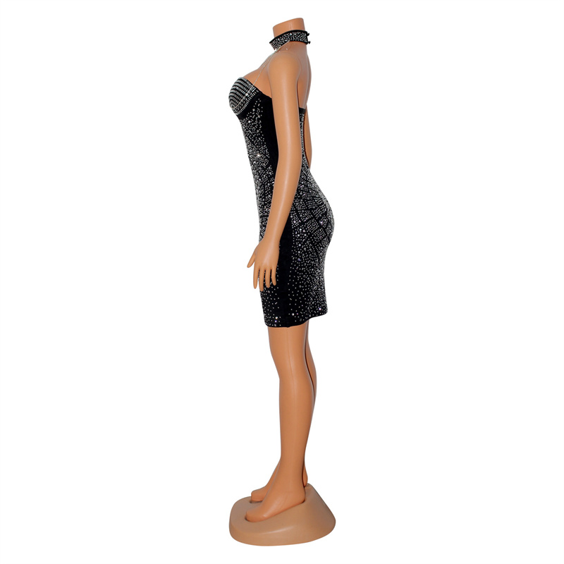 Doyerl brillant strass diamant - Sparkly Rhinestone Club Party Dress avis et prix