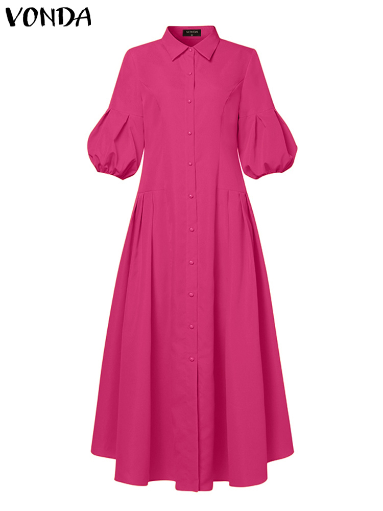 VONDA élégant robe Maxi été fe - French Vintage Floral Midi Dress avis et prix