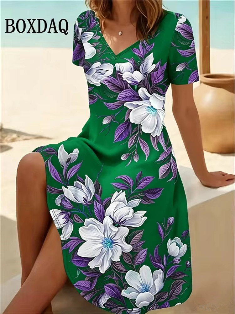 Robes pour femmes grande taill - Boho Summer Beach Maxi Dress avis et prix