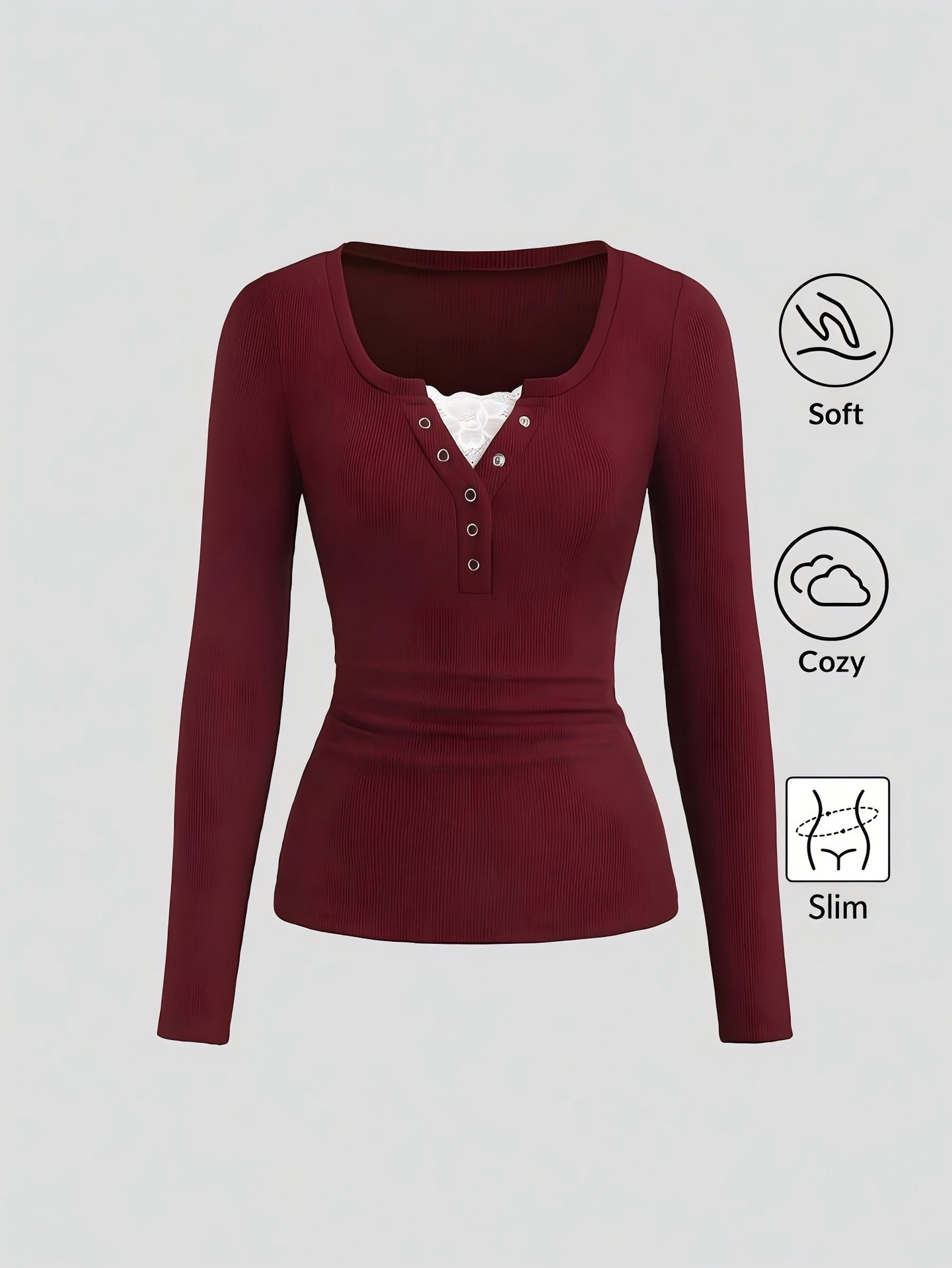 T-shirt Henley pour femme, col - Blouses avis et prix