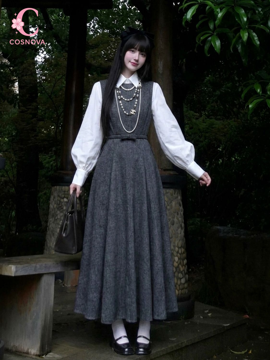 Ensemble robe 2 pièces style H - Korean Style A Line Shirt Dress avis et prix