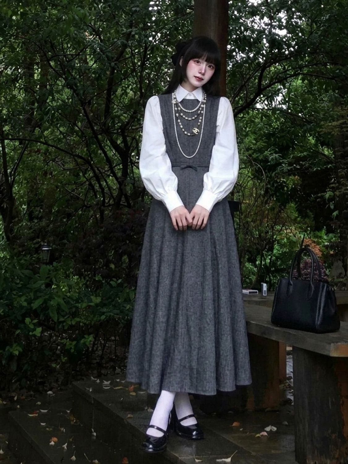 Ensemble robe 2 pièces style H - Korean Style A Line Shirt Dress avis et prix