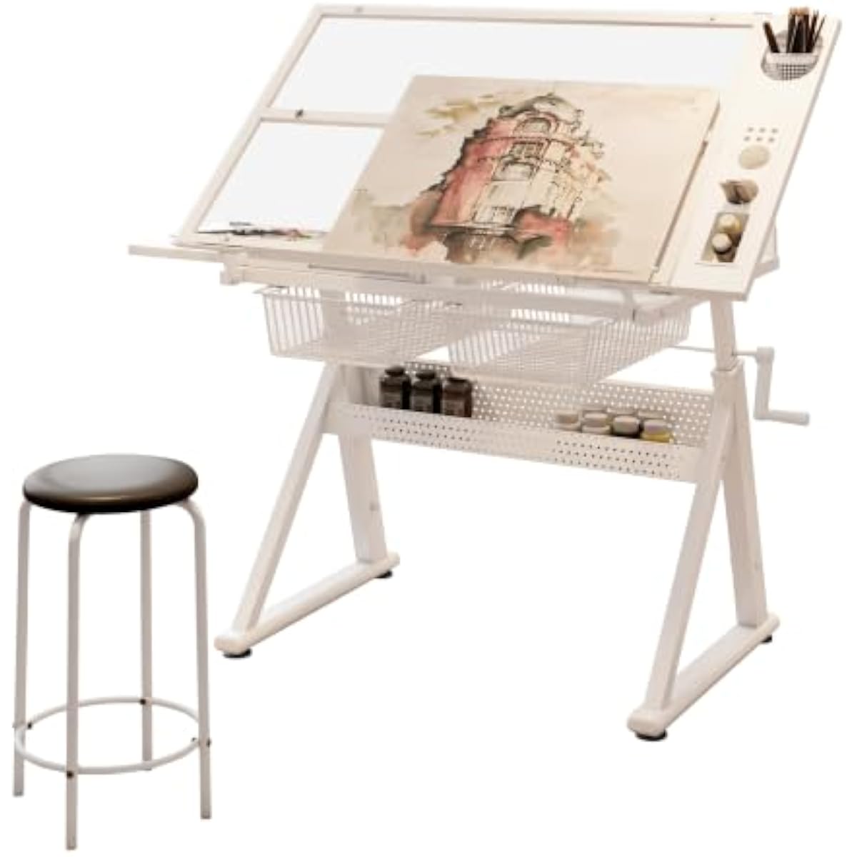 Bureau de dessin réglable avec - Tops avis et prix