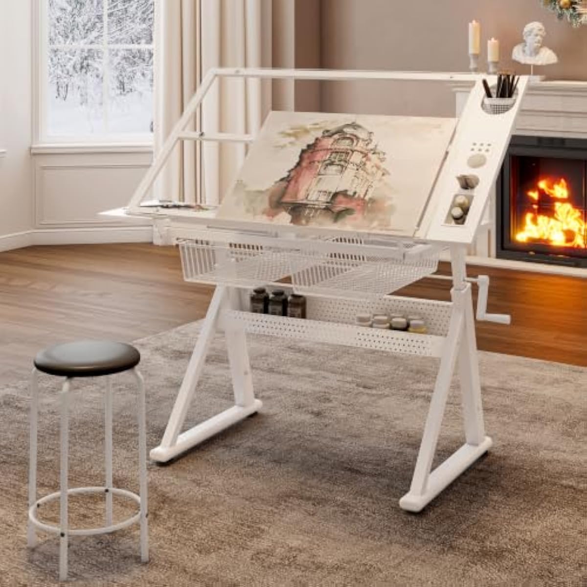 Bureau de dessin réglable avec - Tops avis et prix