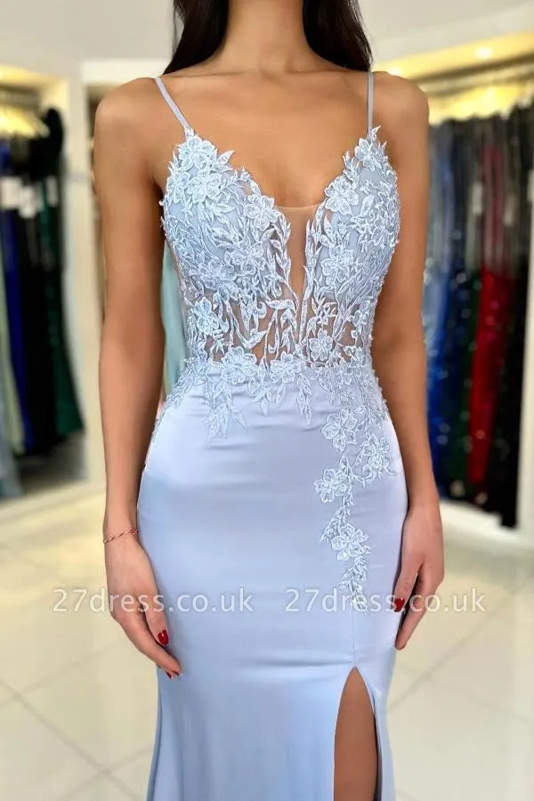 Robes de bal sirène élégantes  - Elegant Satin Evening Gown Split avis et prix