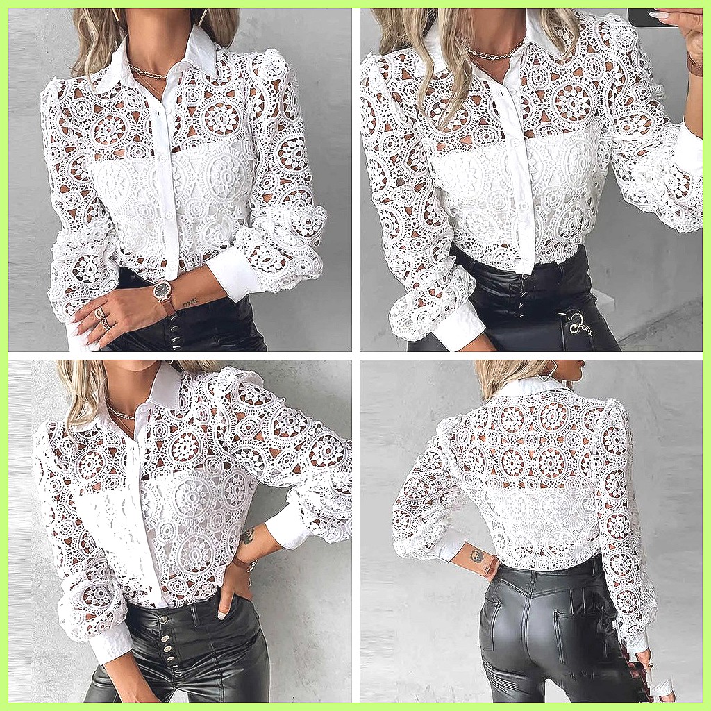 Chemisier blanc en dentelle po - Blouses avis et prix