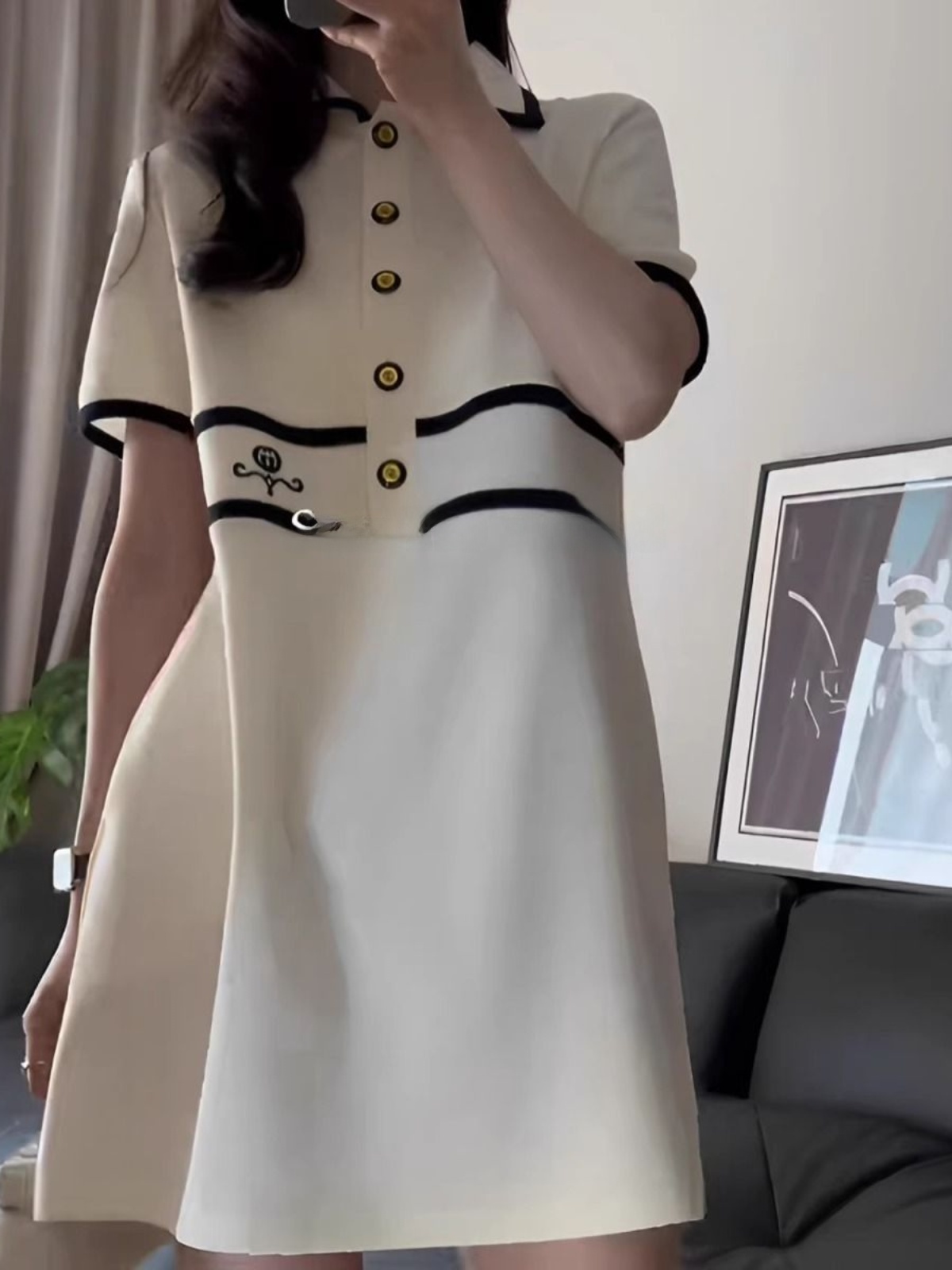 Robe chemise grande taille pou - Korean Style A Line Shirt Dress avis et prix