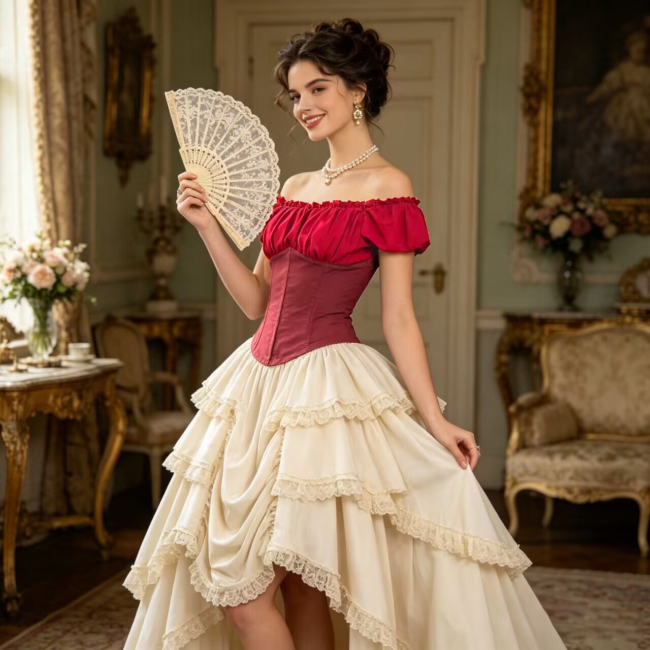 Jupe Renaissance à ourlet asym - Skirts avis et prix