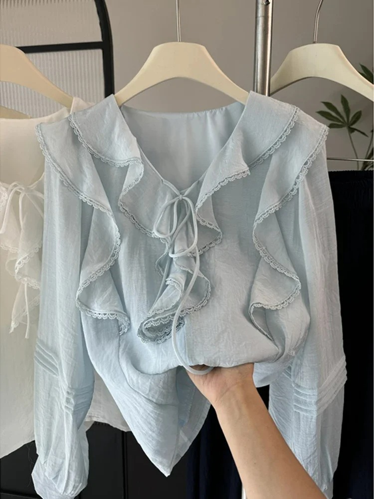 Chemisier chic à col en V à ma - Blouses avis et prix