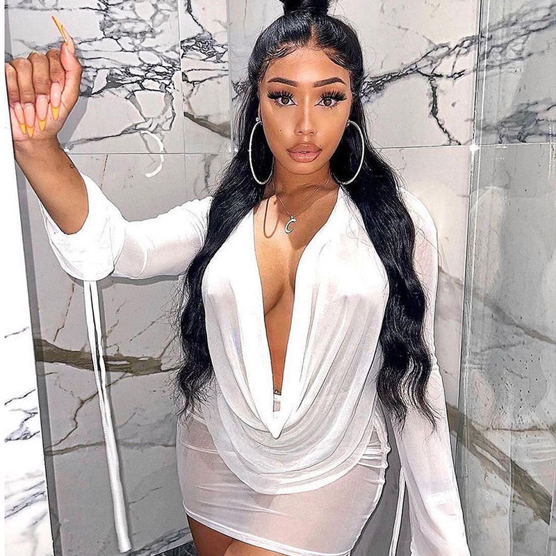 Mini Robe Transparente en V Pr - Y2K Backless Halter Mini Dress avis et prix