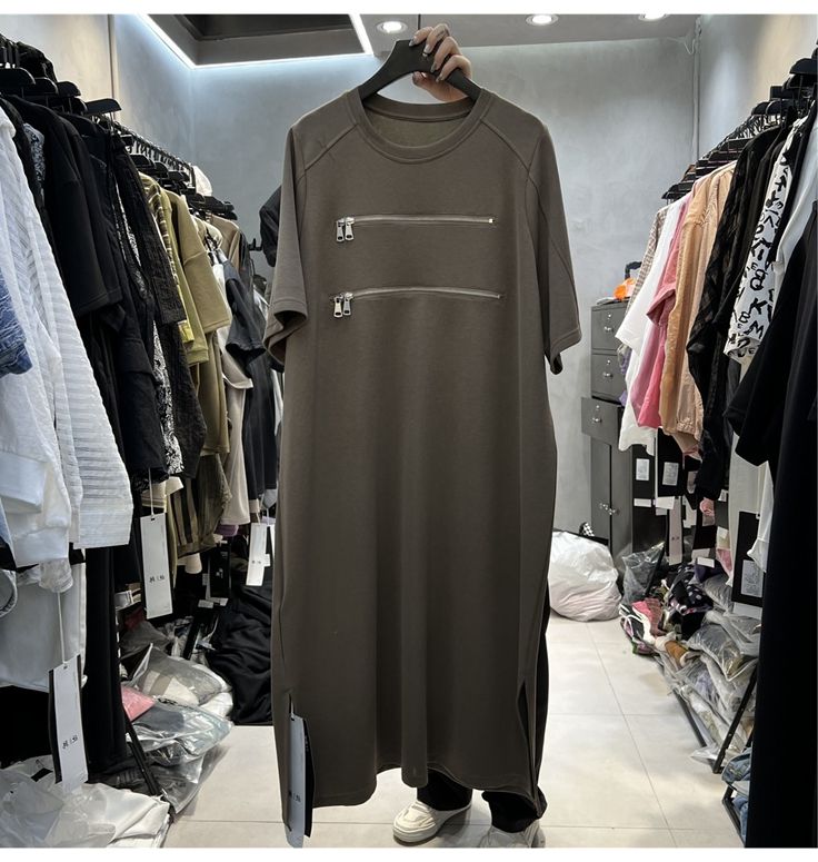 Robe T-shirt ample à manches c - Korean Style A Line Shirt Dress avis et prix